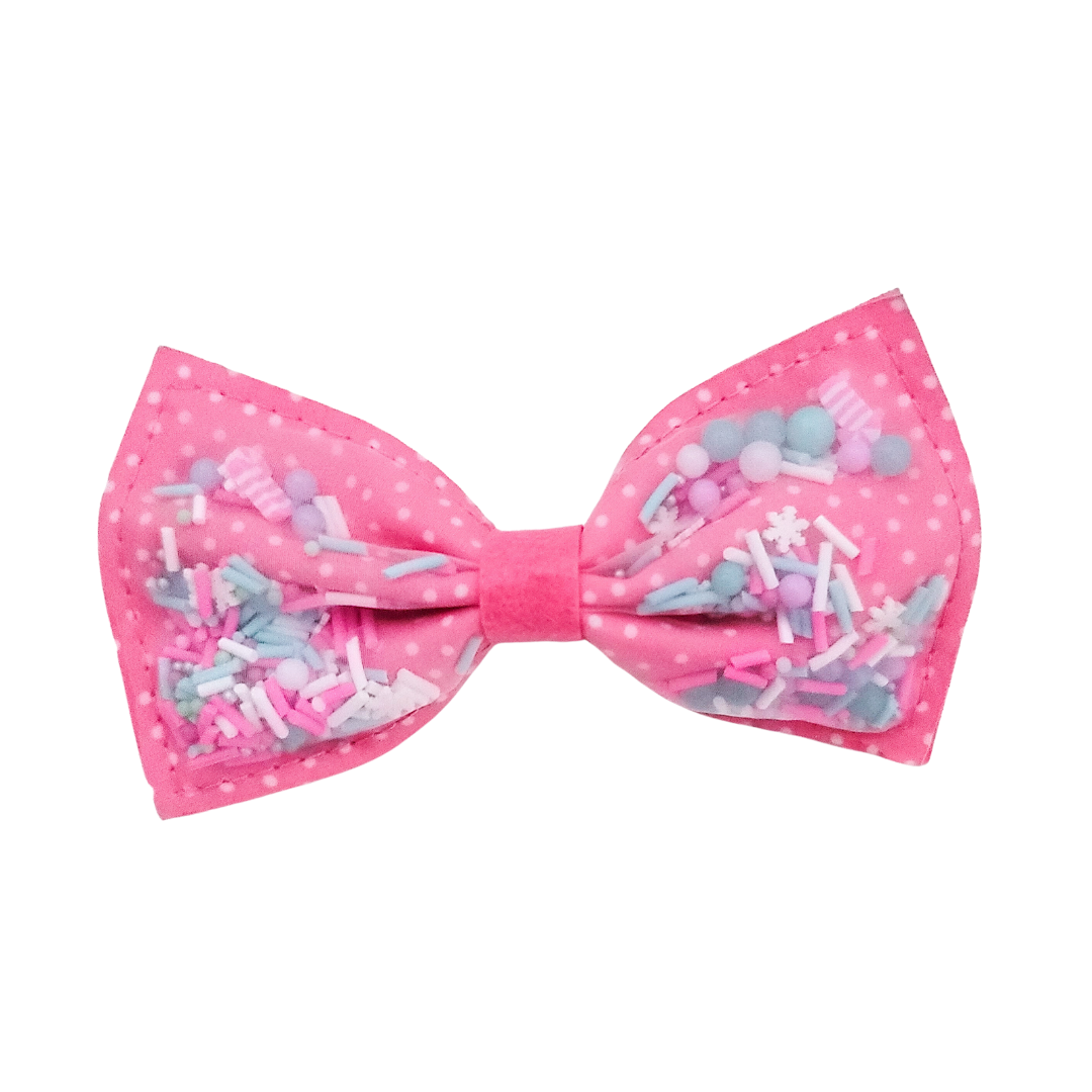 Pink Christmas Shaker Bow