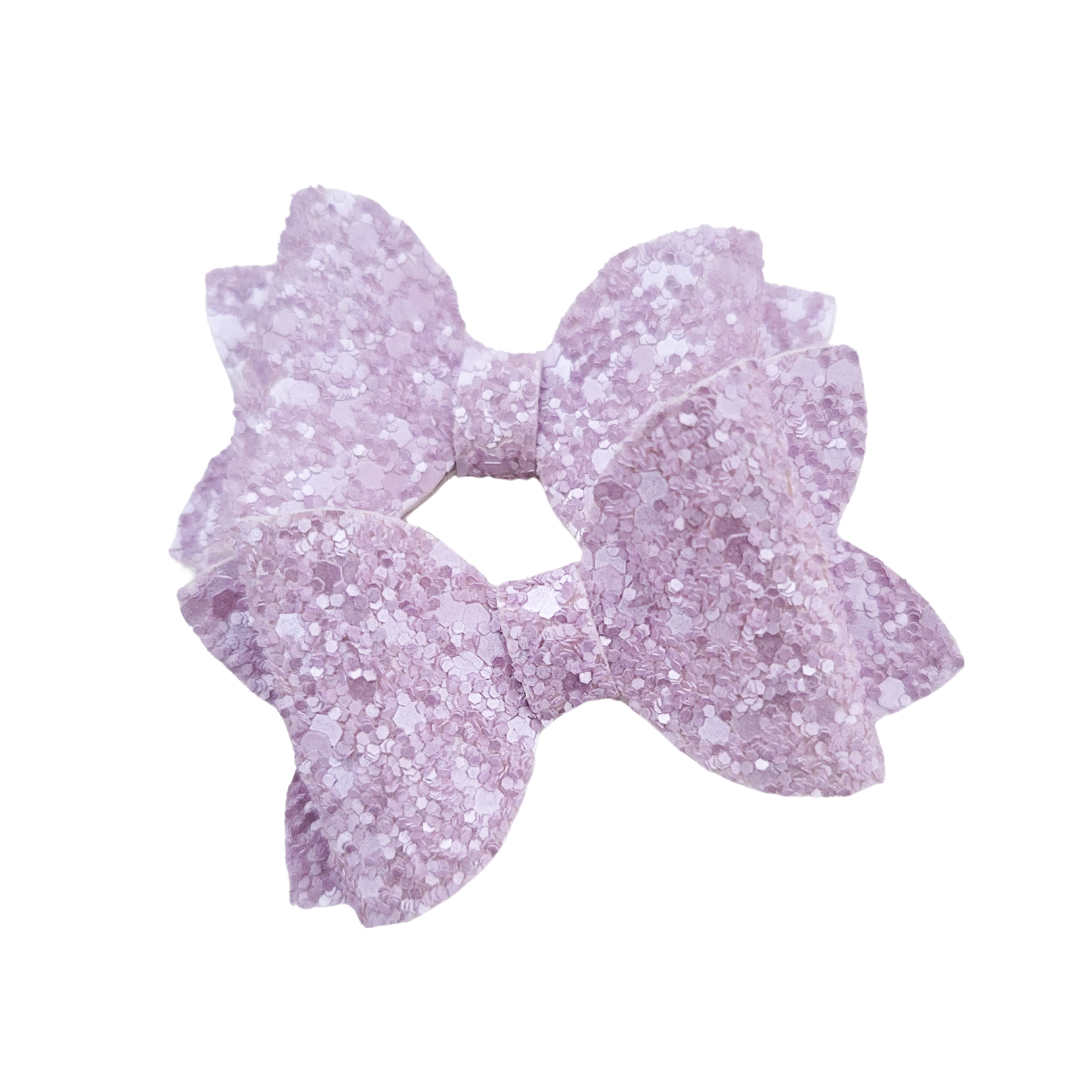 Mini Remi Piggie Set | Pigtail Bows | Lavender Pearl