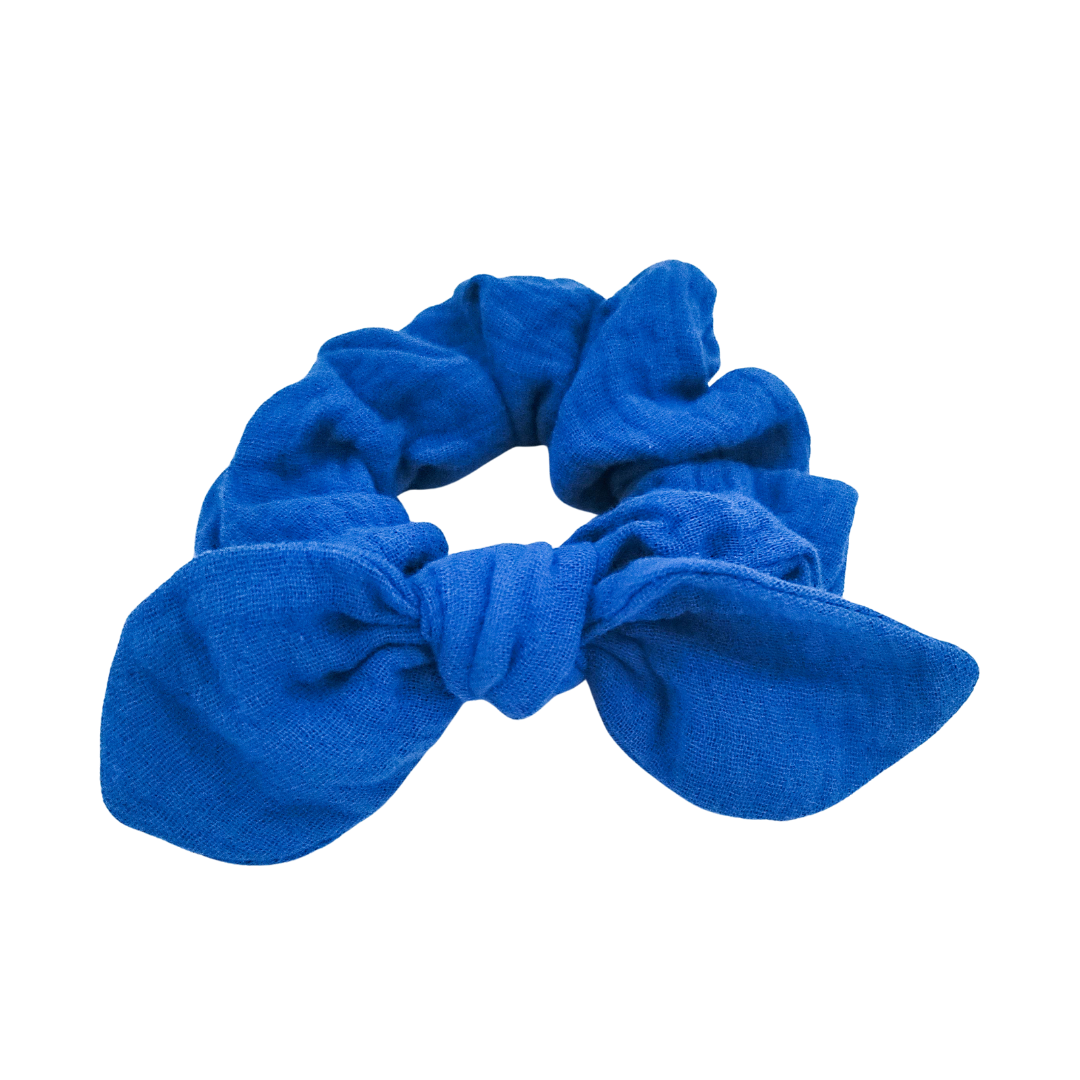 Scrunchie Tie - Blue Muslin