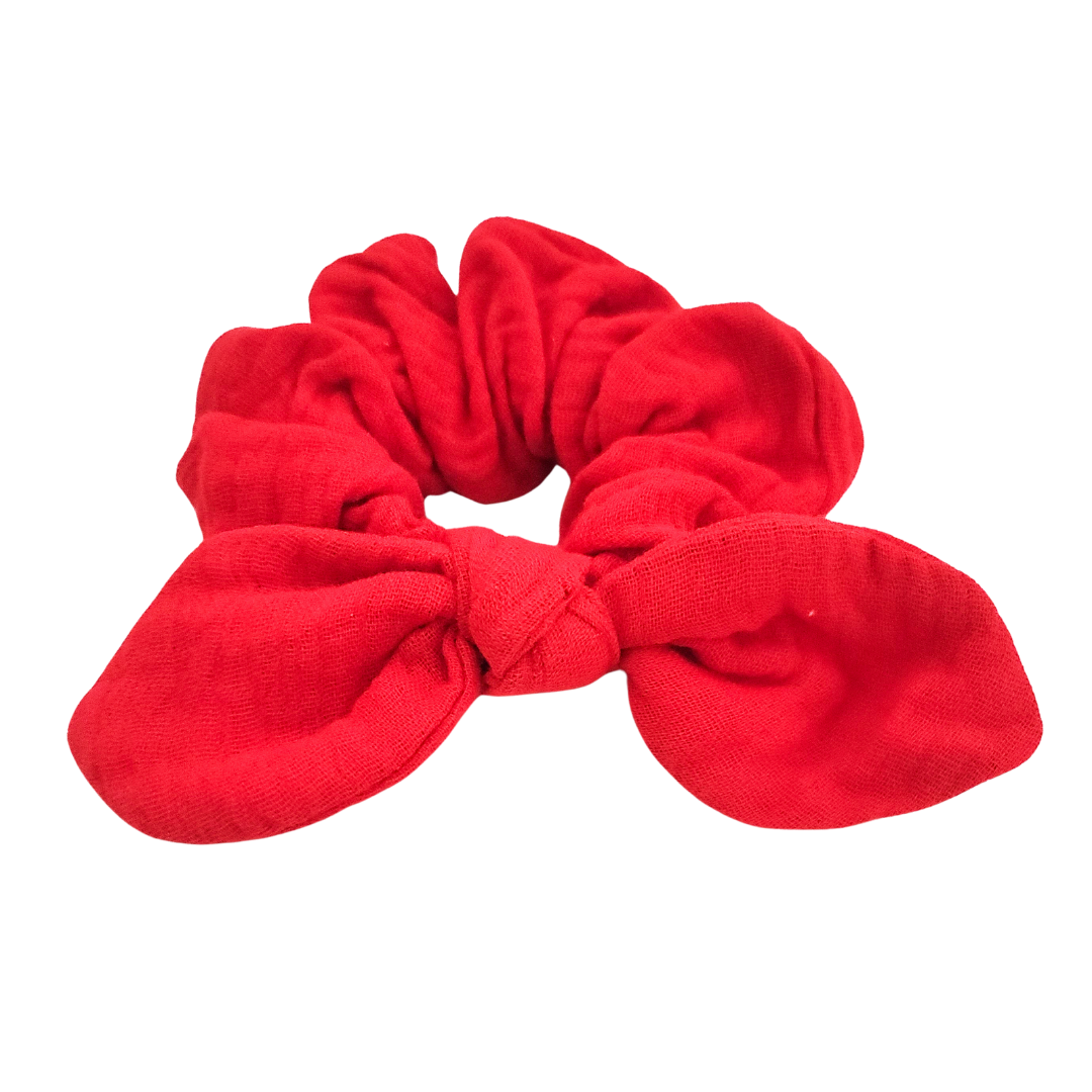 Scrunchie Tie - Red Muslin