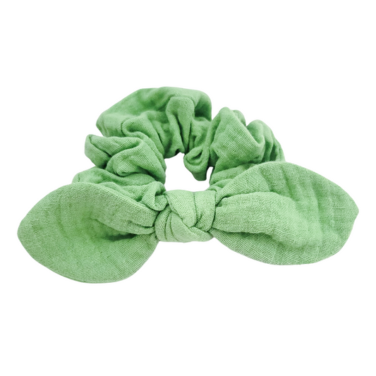 Scrunchie Tie - Green Muslin