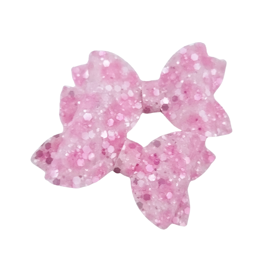 Mini Remi Piggie Set | Pigtail Bows | Pink Leopard