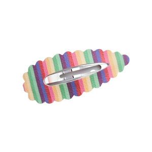 Scallop Snap Clip - Fruit Seersucker