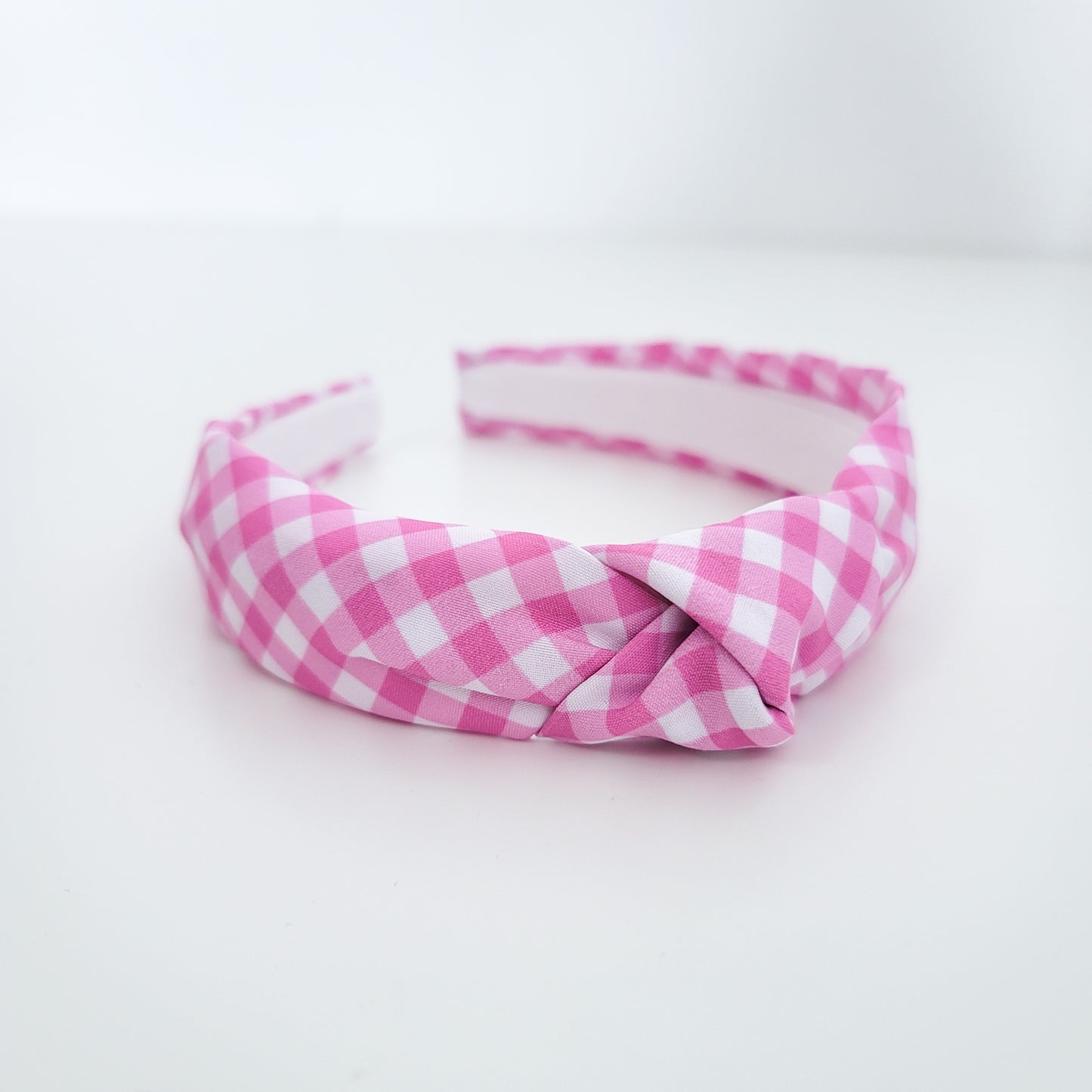 Knotted Headband - Pink Gingham
