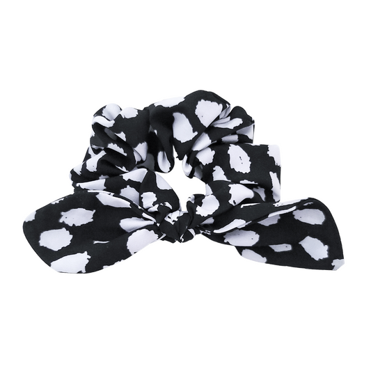 Scrunchie Tie - Black Splotches