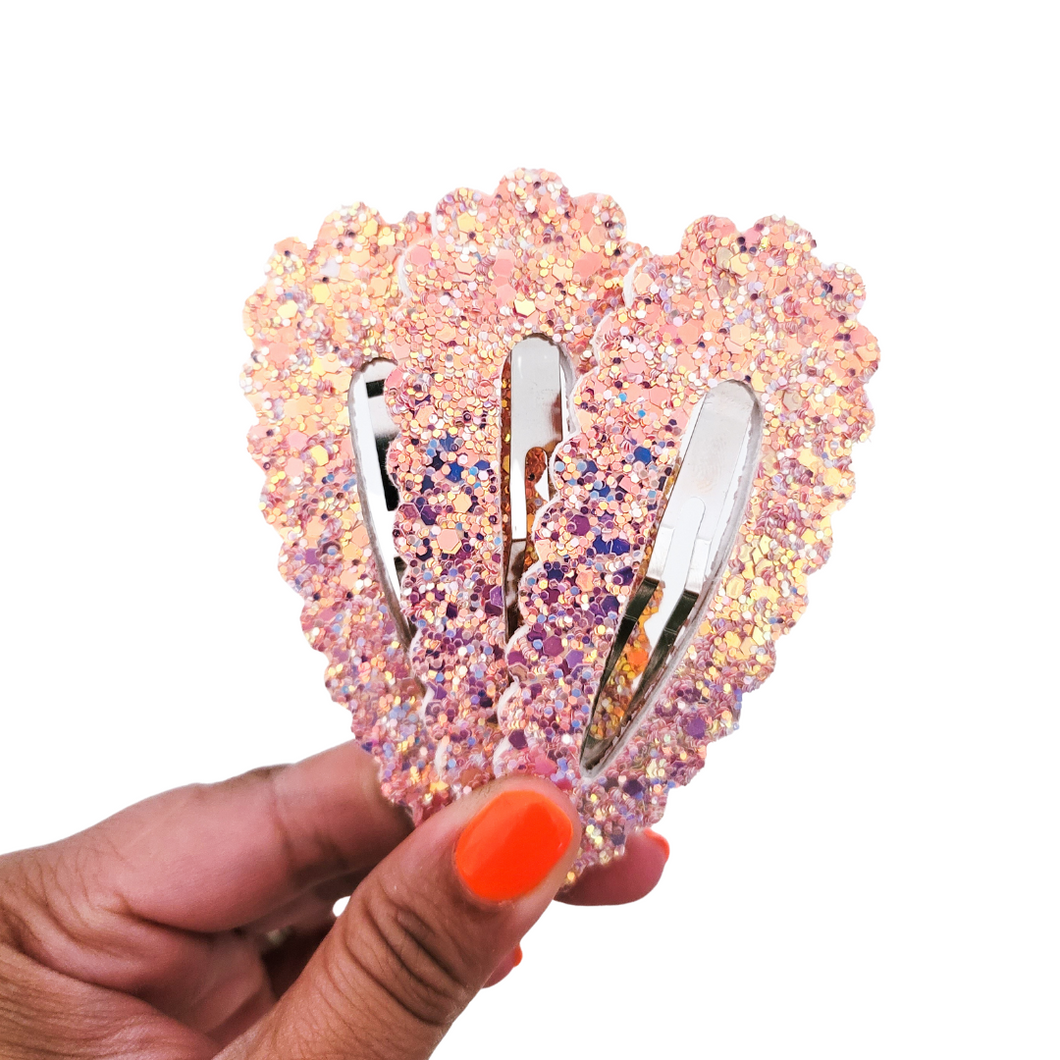 Scallop Snap Clip - Rose Golden