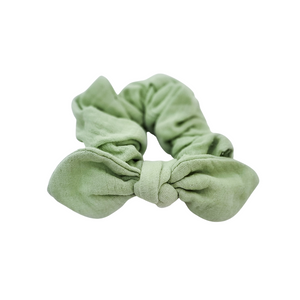 Scrunchie Tie - Green Muslin